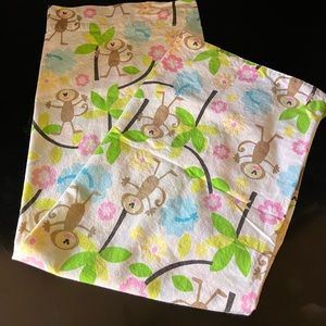 Vintage Laura Ashley Monkey Cotton Pillow Case